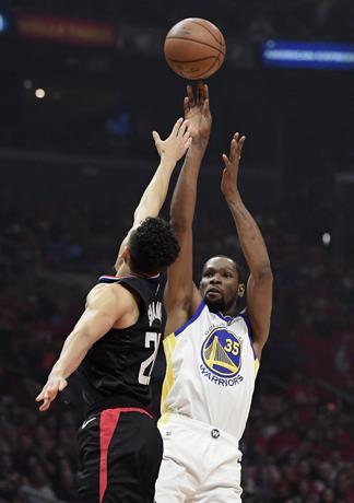 Durant anota 38 y los Warriors derrotan a los Clippers