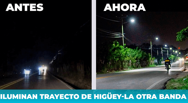 AIB auspicia lámparas y alambrado para la iluminación del trayecto de Higüey – La Otra Banda