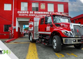 911 refuerza capacidad operativa del Cuerpo de Bomberos de SDO con la entrega de un moderno camión