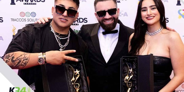 Pierre La Voz, Yatxan, Aiona Santana, Latin Awards Canadá, Montreal. Foto por Jarred Heward.