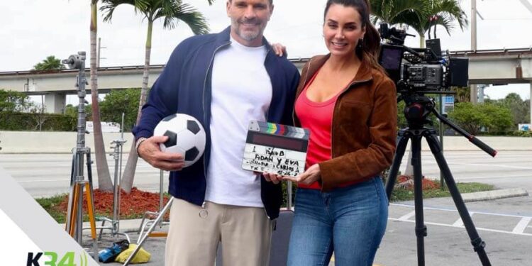 Elizabeth Gutiérrez y Julián Gil dan claquetazo oficial de "Eva y Adán en Miami"