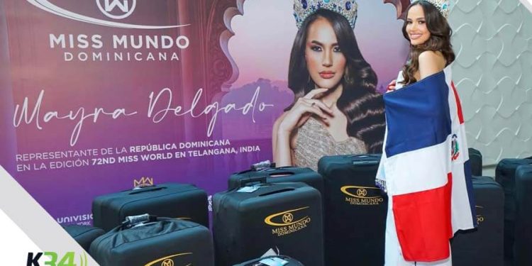 Miss Mundo Dominicana Mayra Delgado parte a la India en representación de República Dominicana