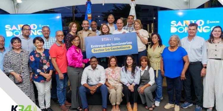 Alcaldía del DN ilumina a La Castellana como parte del programa Sectores Iluminados Más Seguros