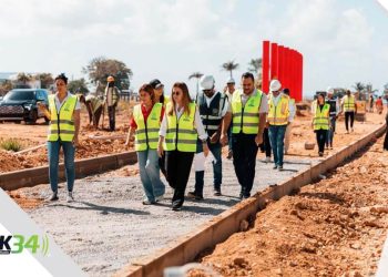 Carolina inspecciona los trabajos que desarrolla la Alcaldía del DN en la ciudad