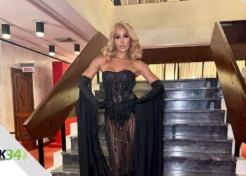 Sarodj brilló como invitada especial durante la noche de MURD con un elegante diseño de Giannina Azar