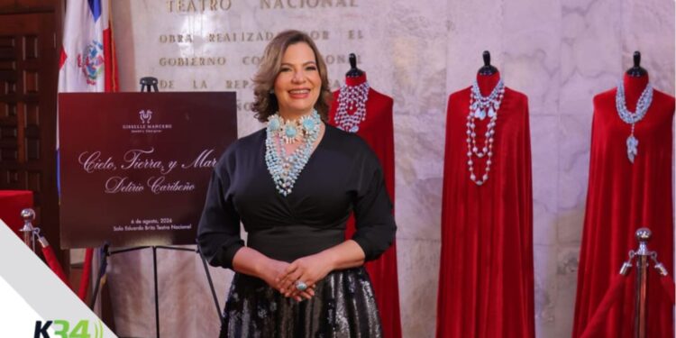 Gisselle Mancebo, La Reina del Larimar, presenta la colección “Cielo, Tierra y Mar Delirio Caribeño” en el Teatro Nacional